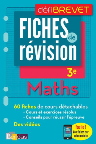 Maths 3e. Fiches de révision, Edition 2017