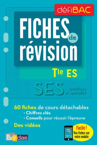 SES Tle ES Spécifique et spécialité. Fiches de révision