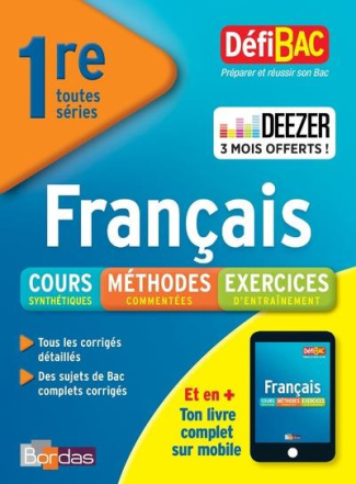 Français écrit et oral 1re Bac toutes séries. Edition 2018