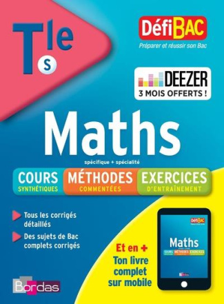 Maths enseignement spécifique   enseignement de spécialité Bac Tle S. Edition 2018