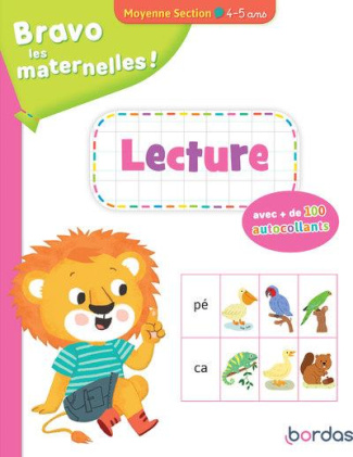 Lecture moyenne section. Avec   de 100 autocollants
