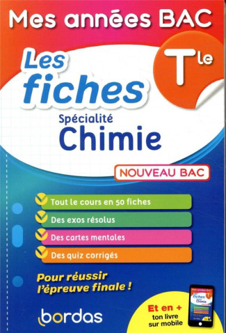 Les fiches spécialité chimie Tle. Edition 2021