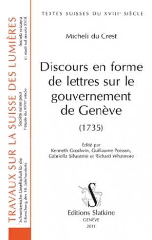 DISCOURS EN FORME DE LETTRES SUR LE GOUVERNEMENT DE GENEVE (1735)