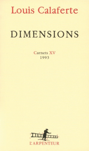 Dimensions . Carnets XV, 1993