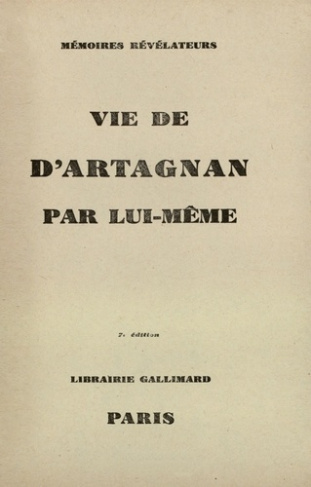 VIE DE D'ARTAGNAN PAR