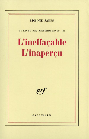 Le Livre des ressemblances Tome 3 : L'ineffaçable, l'inaperçu