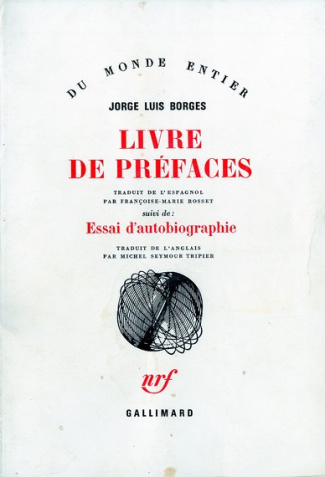Livre de préfaces suivi de Essai d'autobiographie
