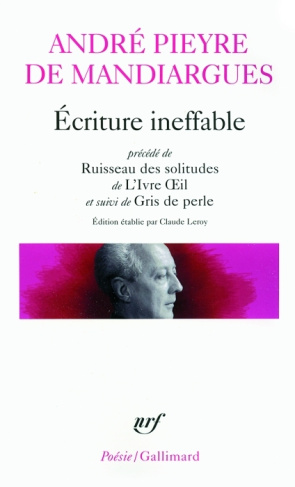 Ecriture ineffable. Précédé de Ruisseau des solitudes de L'Ivre Oeil et suivi de Gris de perle