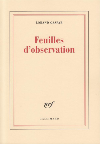 Feuilles d'observation
