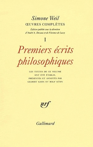 Oeuvres complètes. Tome 1, Premiers écrits philosophiques, 2e édition