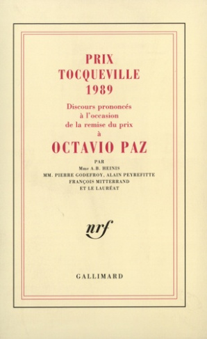 Discours prononcé à l'occasion du prix Tocqueville 1989
