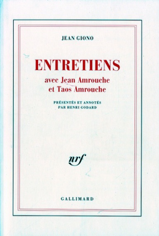 Entretiens avec Jean Amrouche et Taos Amrouche