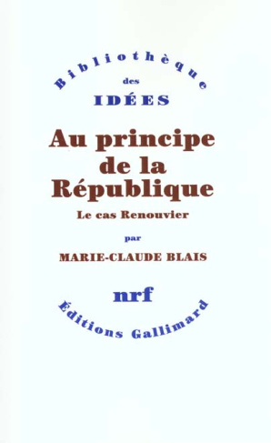 Au principe de la République. Le cas Renouvier