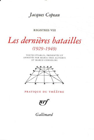 Registres VIII, Les dernières batailles (1929-1949)