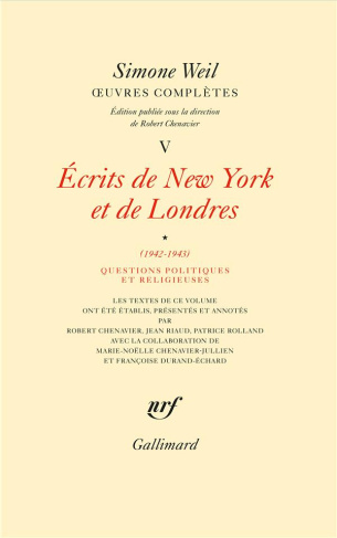 Oeuvres complètes. Tome 5, Ecrits de New York et de Londres, Volume 1, (1942-1943), Questions polit