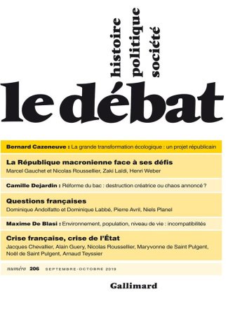 Le Débat N° 206, septembre-octobre 2019