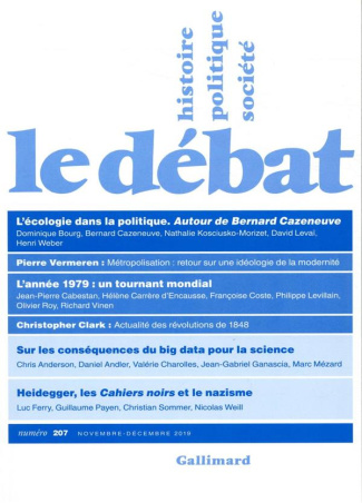 Le Débat N° 207, novembre-décembre 2019