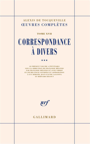 Oeuvres complètes. Tome 17, Correspondance à divers, Volume 3