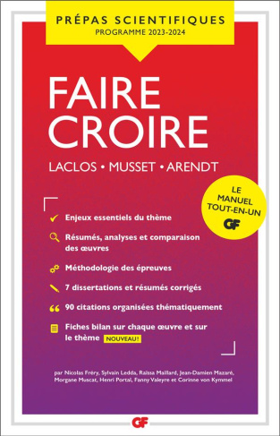 Faire croire. Laclos, Les liaisons dangereuses ; Musset, Lorenzaccio ; Arendt, Vérité et politique e