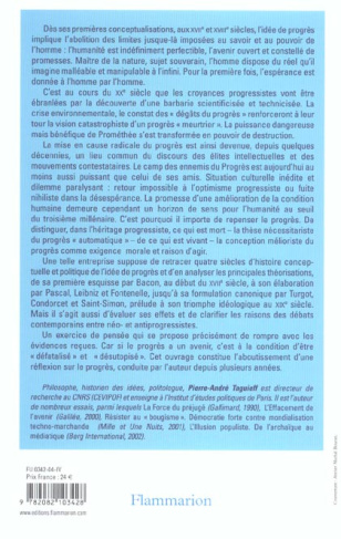 Le sens du progrès. Une approche historique et philosophique
