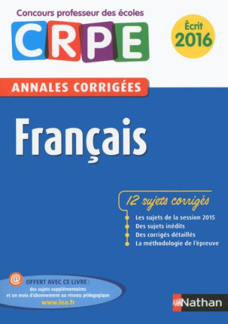 Français. Edition 2016