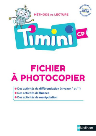 Méthode de lecture Timini CP. Fichier à photocopier, Edition 2020