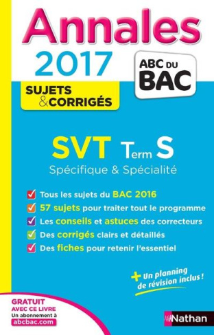 SVT Tle S Spécifique   Spécialité. Sujets & corrigés, Edition 2017