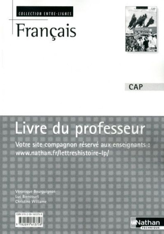 Français CAP. Livre du professeur