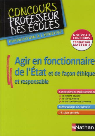 Agir en fonctionnaire de l'Etat et de façon éthique et responsable. Formation Master 2