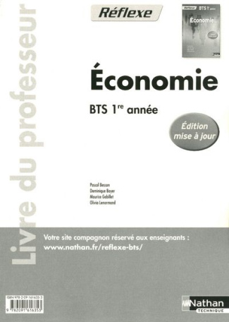 Économie - BTS Tertiaires 1re année - Livre du professeur Pochette Réflexe BTS