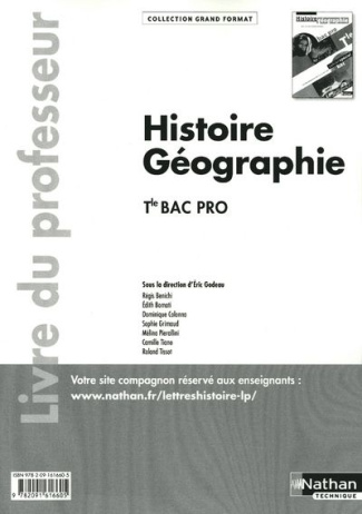 Histoire-Géographie Tle Bac Pro. Livre du professeur