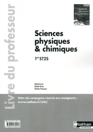 Sciences physiques & chimiques 1re ST2S. Livre du professeur