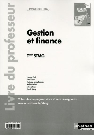 Gestion et finance Tle STMG. Livre du professeur
