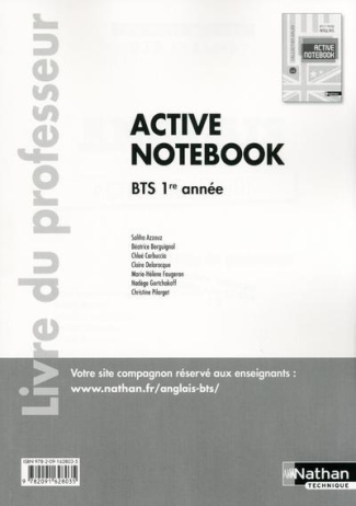Anglais BTS 1re année Active Notebook. Livre du professeur