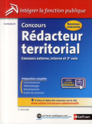 Concours Rédacteur territorial. Catégorie B, 2e édition