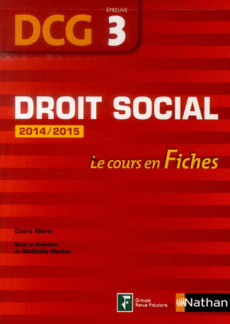 Droit social DCG 3. Edition 2014-2015