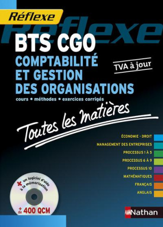 BTS CGO. Comptabilité et gestion des organisation, avec 1 CD-ROM