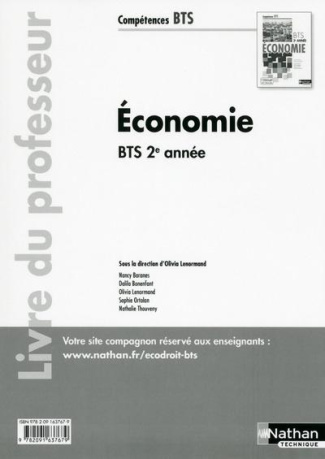 Economie BTS 2e année. Livre du professeur