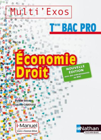 Economie Droit Tle Bac Pro Multi'exos. Edition 2016