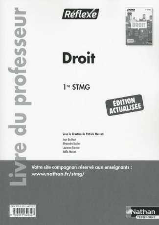 Droit 1re STMG. Livre du professeur