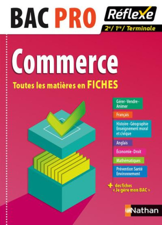 Bac pro Commerce. Toutes les matières en Fiches 2e/1re/Terminale