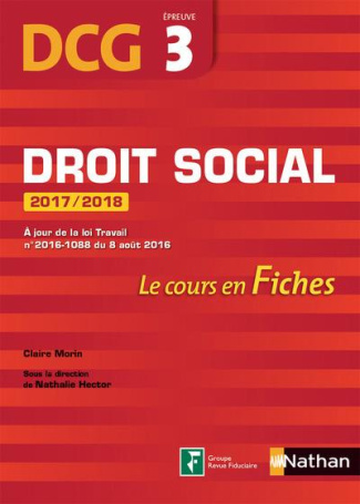 Droit social DCG3. Edition 2017-2018