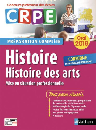 Histoire, histoire des arts . Oral, Edition 2018