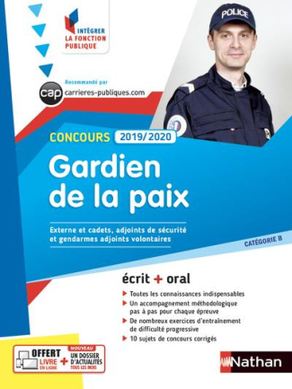 Gardien de la paix. Concours catégorie B, Edition 2019-2020
