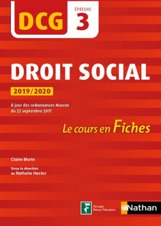 Droit social DCG 3. Edition 2019-2020