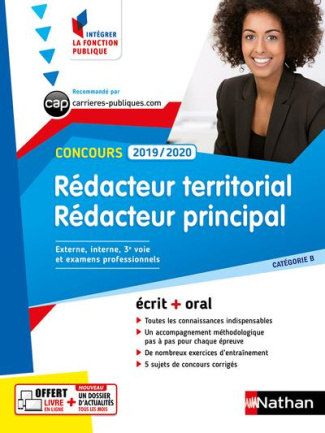 Concours rédacteur territorial et rédacteur principal catégorie B. Concours externe, interne et 3e v