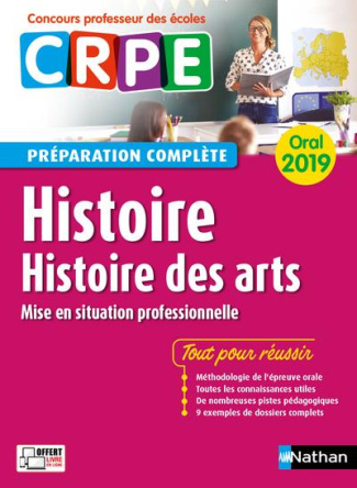 Histoire, histoire des arts. Oral, Edition 2019
