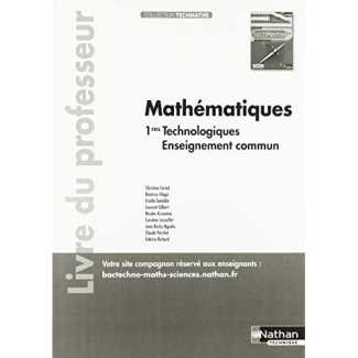 TechMaths 1re voie technologique. Livre du professeur, Edition 2019