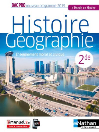 Histoire Géographie Enseignement moral et civique 2de Bac pro Le monde en marche. Edition 2019