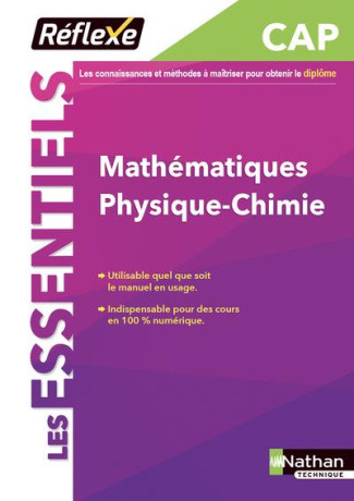 Mathématiques Physique-chimie CAP Réflexe Les Essentiels. Edition 2019